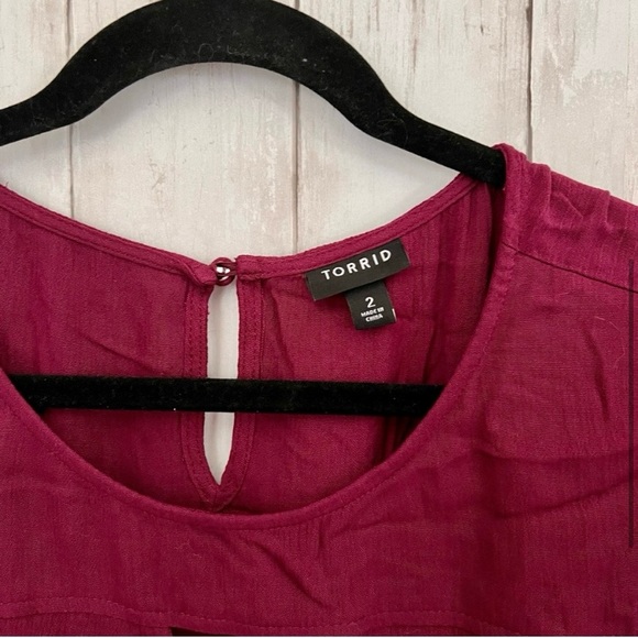 Torrid Babydoll Gauze Tunic Top-Woman’s Plus 2X - Picture 5 of 6